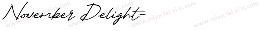 November Delight字体转换
